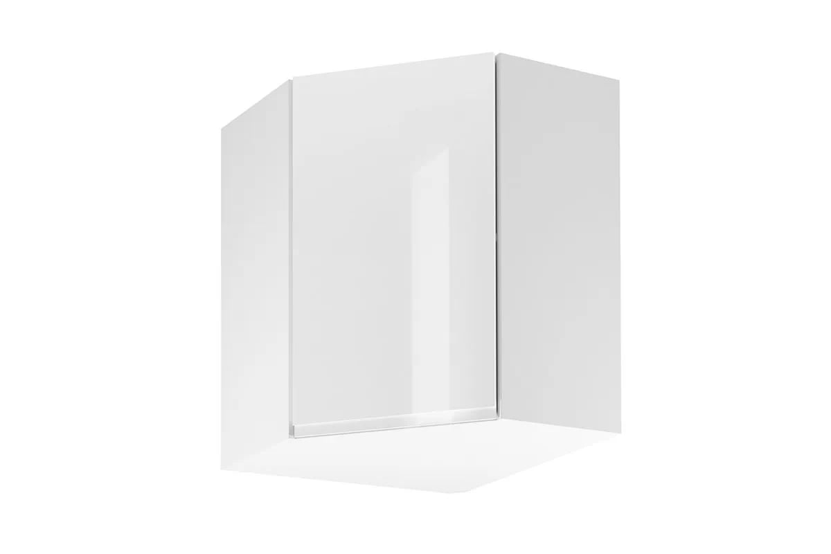 Horní kuchyňská skříňka Aspen G60N rohová jednodveřová – bílý lesk Skříňka kuchyňská závěsná rohová Aspen G60N - Bílý lesk