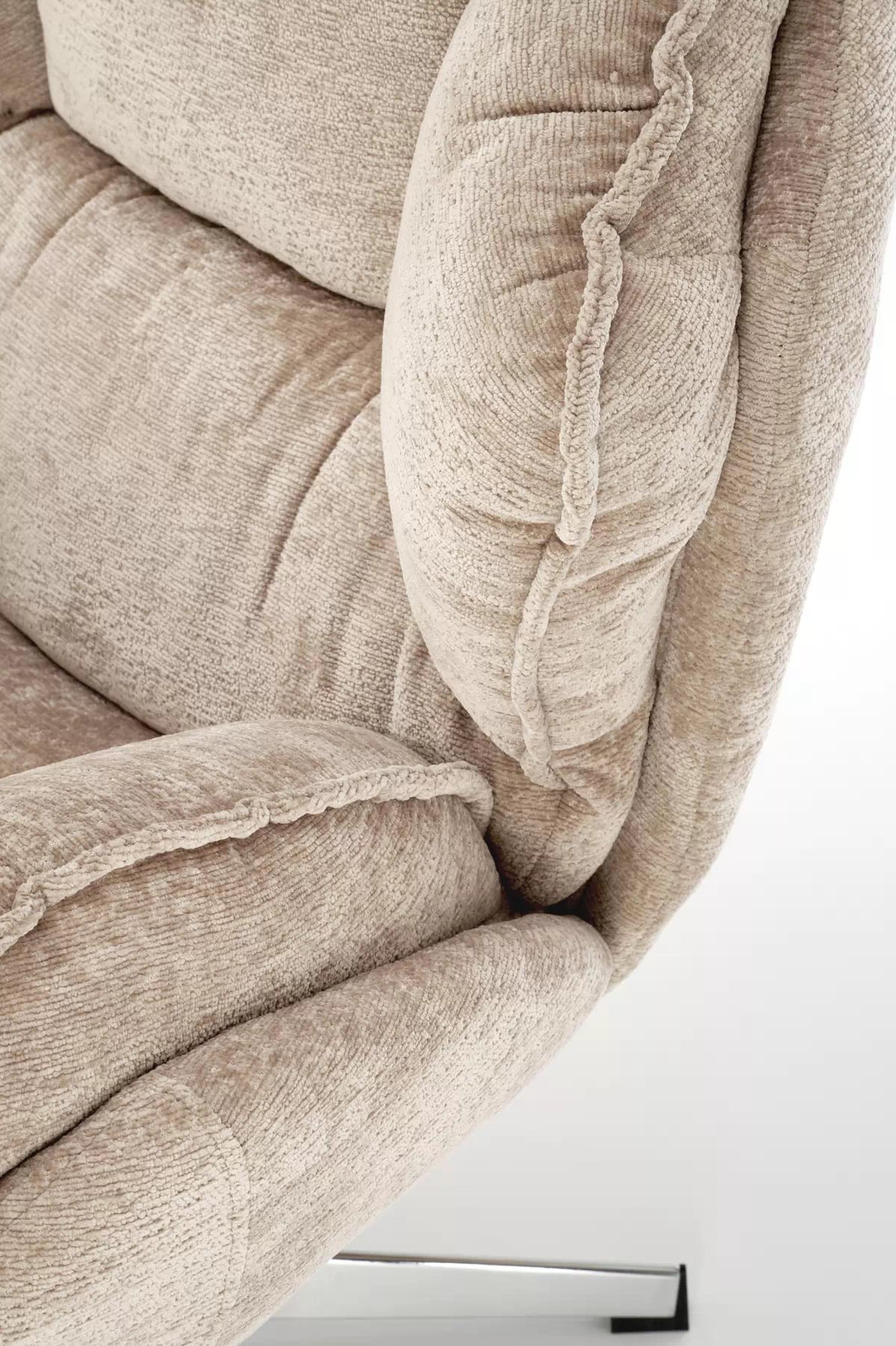 Relaxačné kreslo Odilo - béžová / chróm guido Kreslo odpočinkové béžový