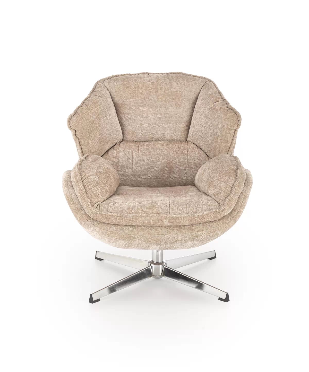 Relaxačné kreslo Odilo - béžová / chróm guido Kreslo odpočinkové béžový