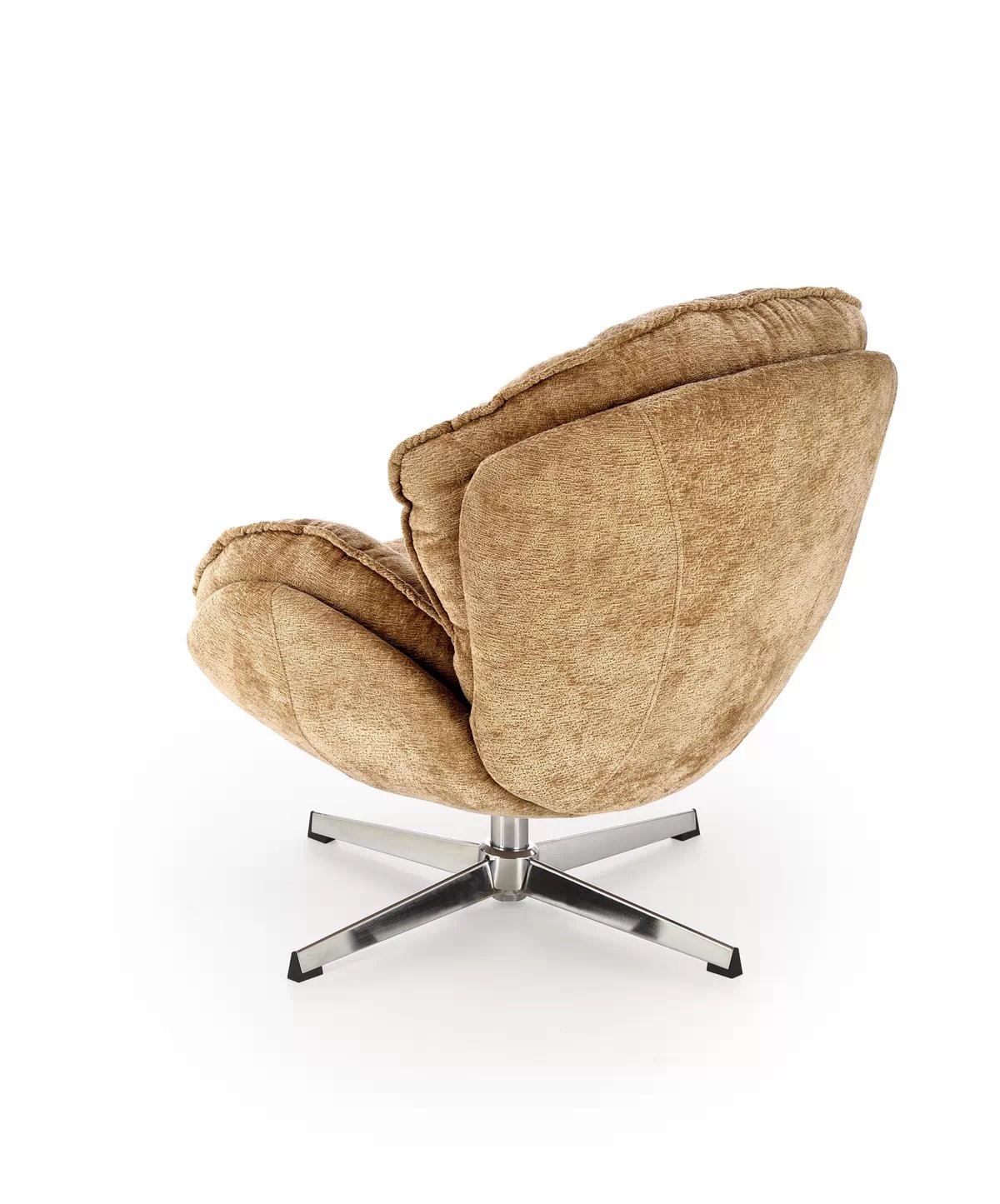 Otočné relaxačné kreslo Odilo - horčicová / chróm guido Kreslo odpočinkové horčicová