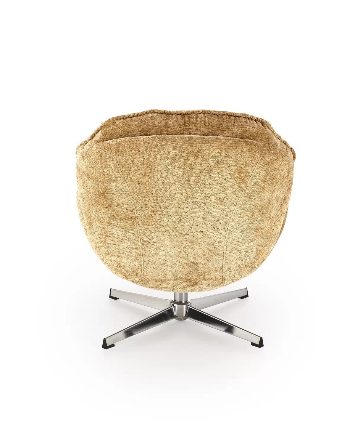 Otočné relaxačné kreslo Odilo - horčicová / chróm guido Kreslo odpočinkové horčicová