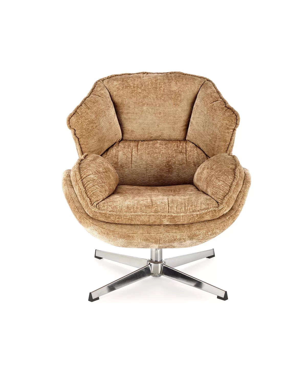 Otočné relaxačné kreslo Odilo - horčicová / chróm guido Kreslo odpočinkové horčicová