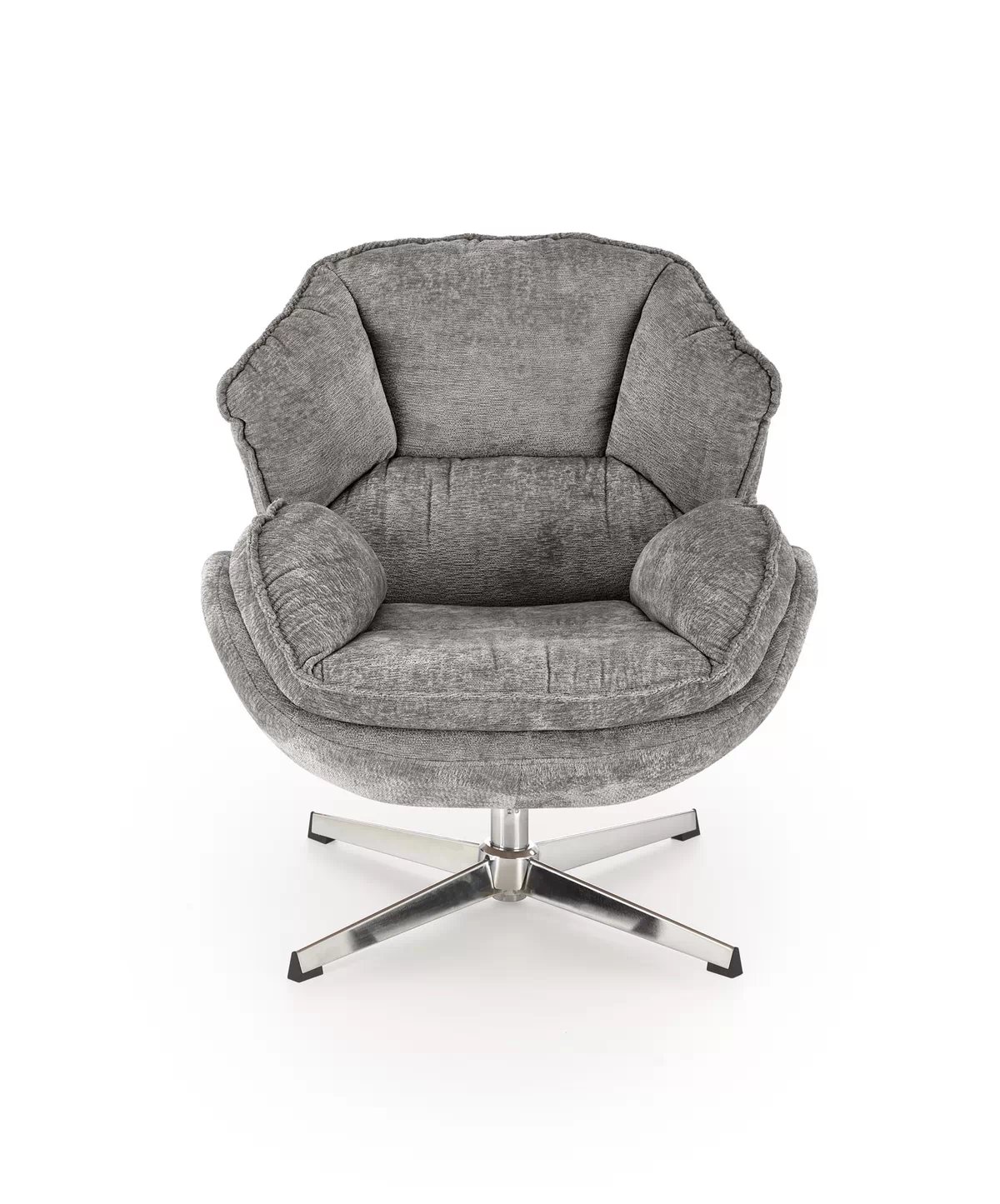Otočné relaxačné kreslo Odilo - sivá / chróm guido Kreslo odpočinkové Popolový