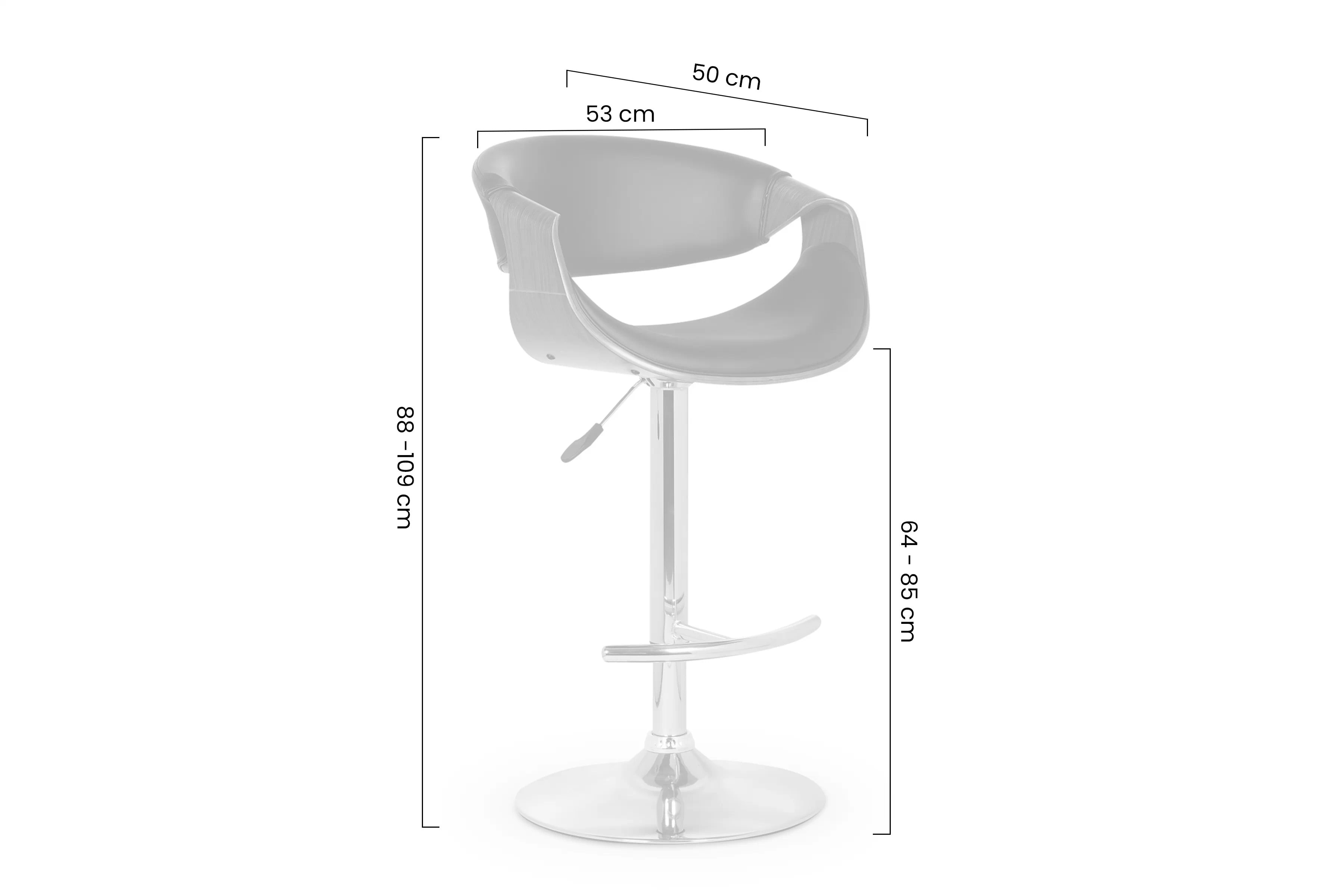 Hoker Seravo s čalúneným sedadlom - orech / čierny H100 Barová stolička orieškový / Čierny (1p=1szt)