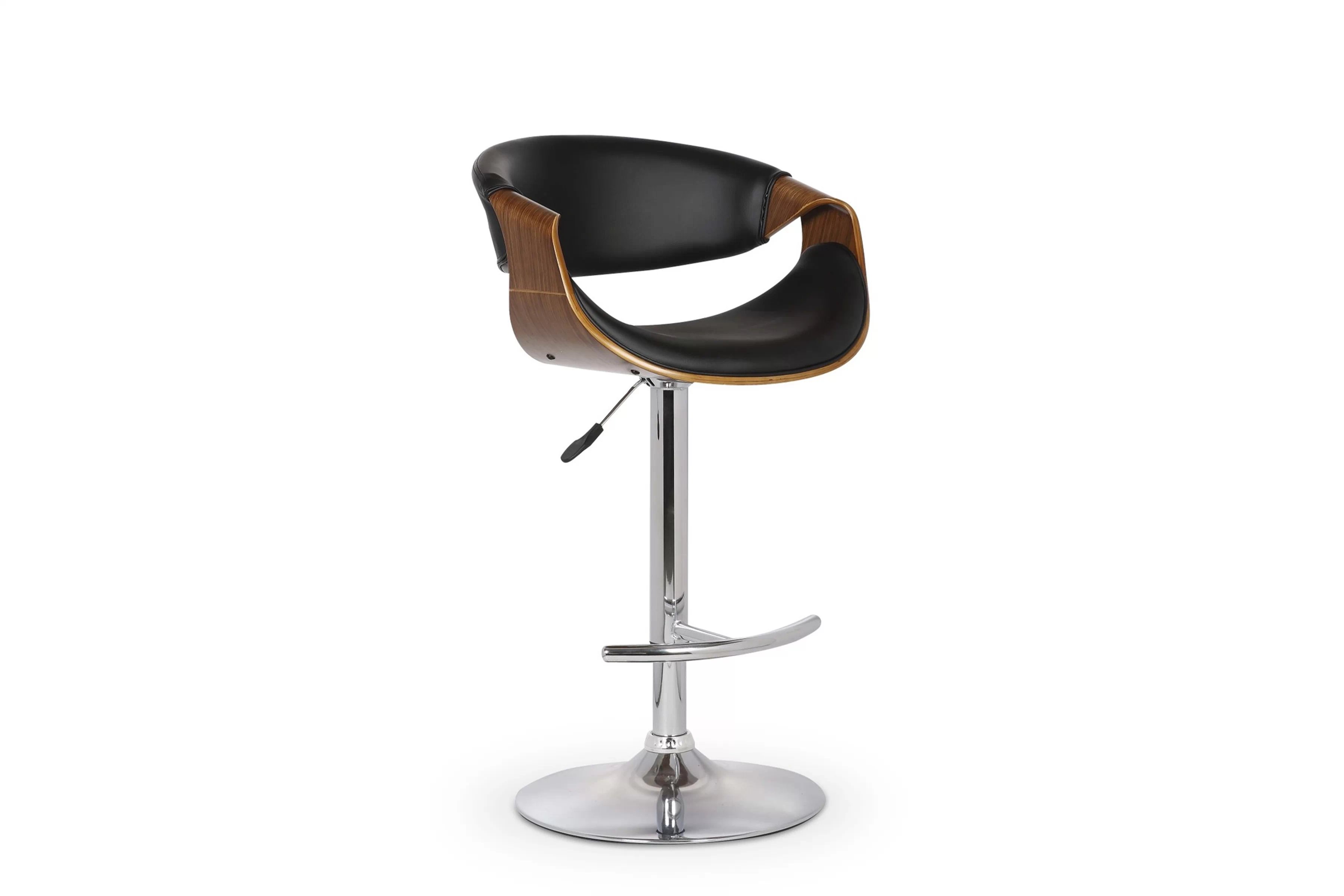 Hoker Seravo s čalúneným sedadlom - orech / čierny H100 Barová stolička orieškový / Čierny (1p=1szt)