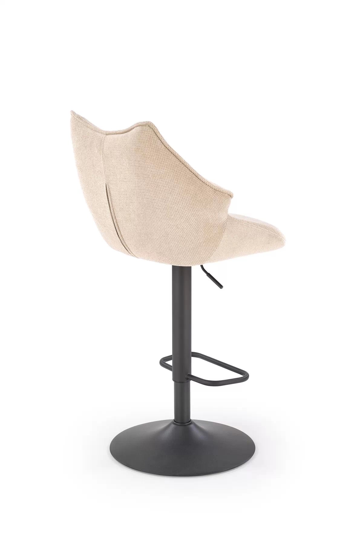 Barová židle H122 - béžová pletenina Vardo 28 / černé nohy h122 Barová židle Nohy - černá, Sedák - béžová