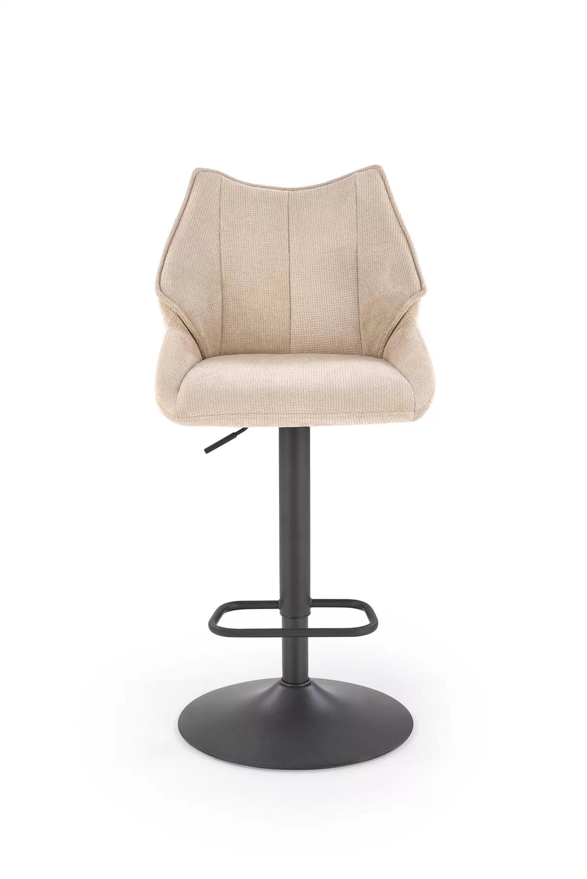 Barová židle H122 - béžová pletenina Vardo 28 / černé nohy h122 Barová židle Nohy - černá, Sedák - béžová