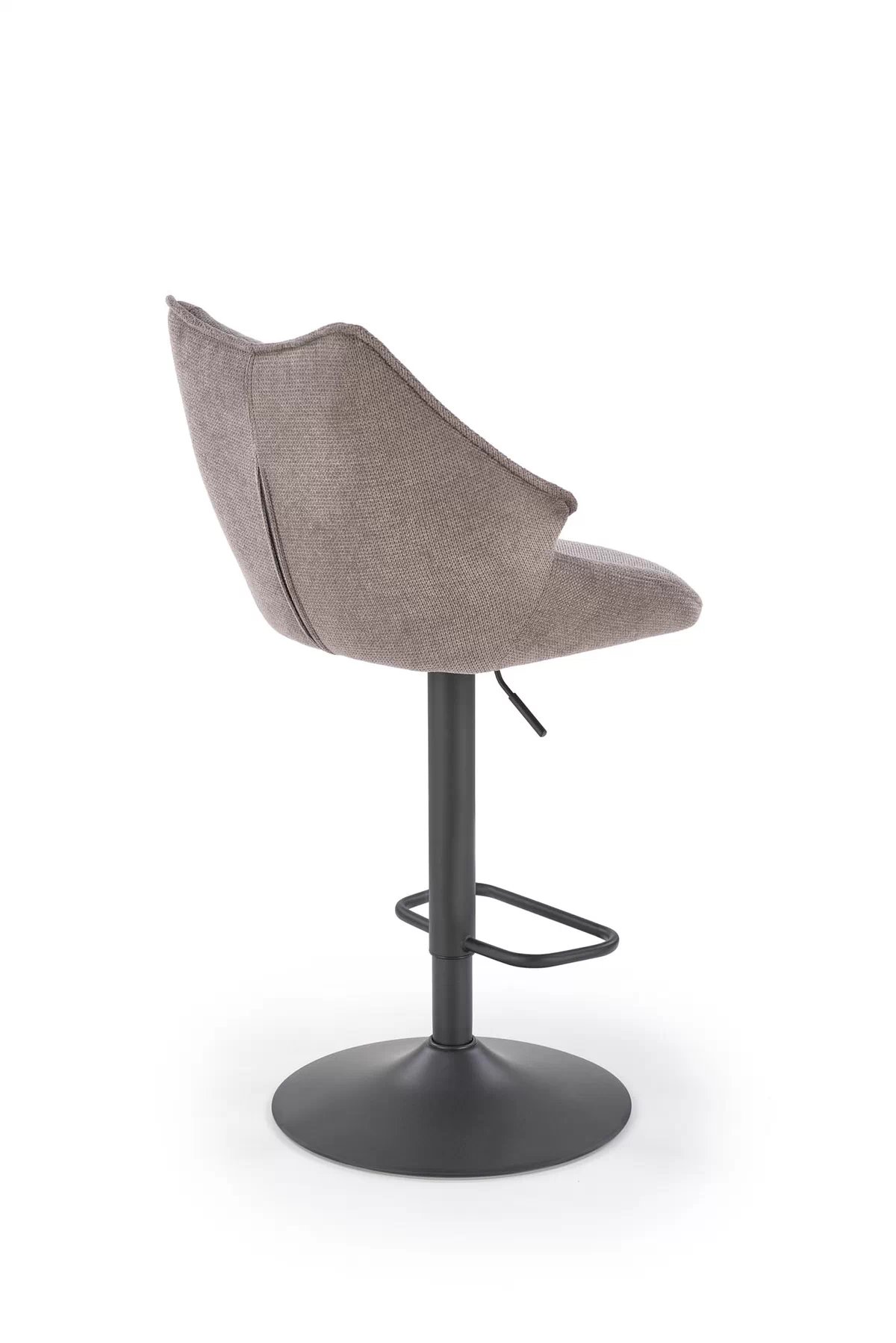 Barová židle H122 - popelavá pletenina Vardo 11 / černé nohy h122 Barová židle Nohy - černá, Sedák - popelavá