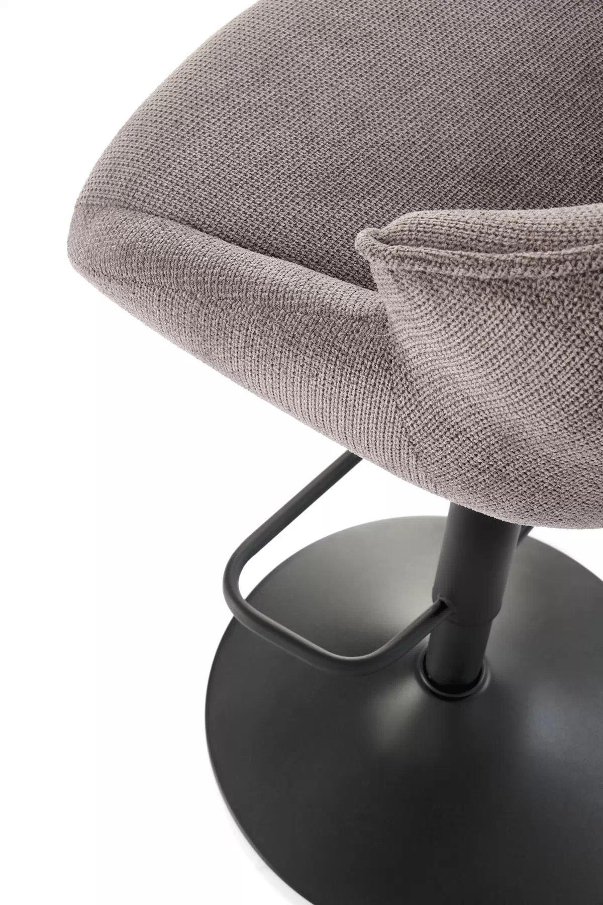 Barová židle H122 - popelavá pletenina Vardo 11 / černé nohy h122 Barová židle Nohy - černá, Sedák - popelavá