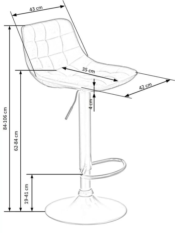 Barová židle H95 - černá h95 Barová židle černá