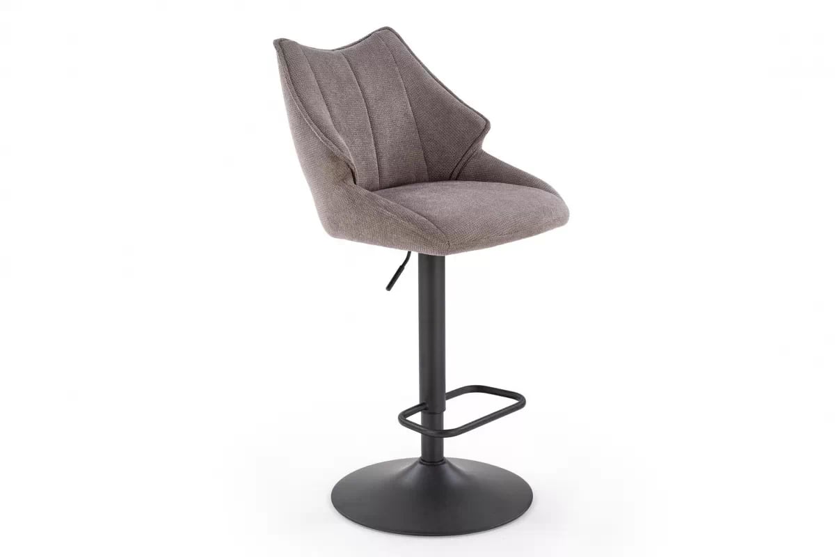 Barová židle H122 - popelavá pletenina Vardo 11 / černé nohy Barová židle H122  - popielata plecionka Vardo 11 / černá