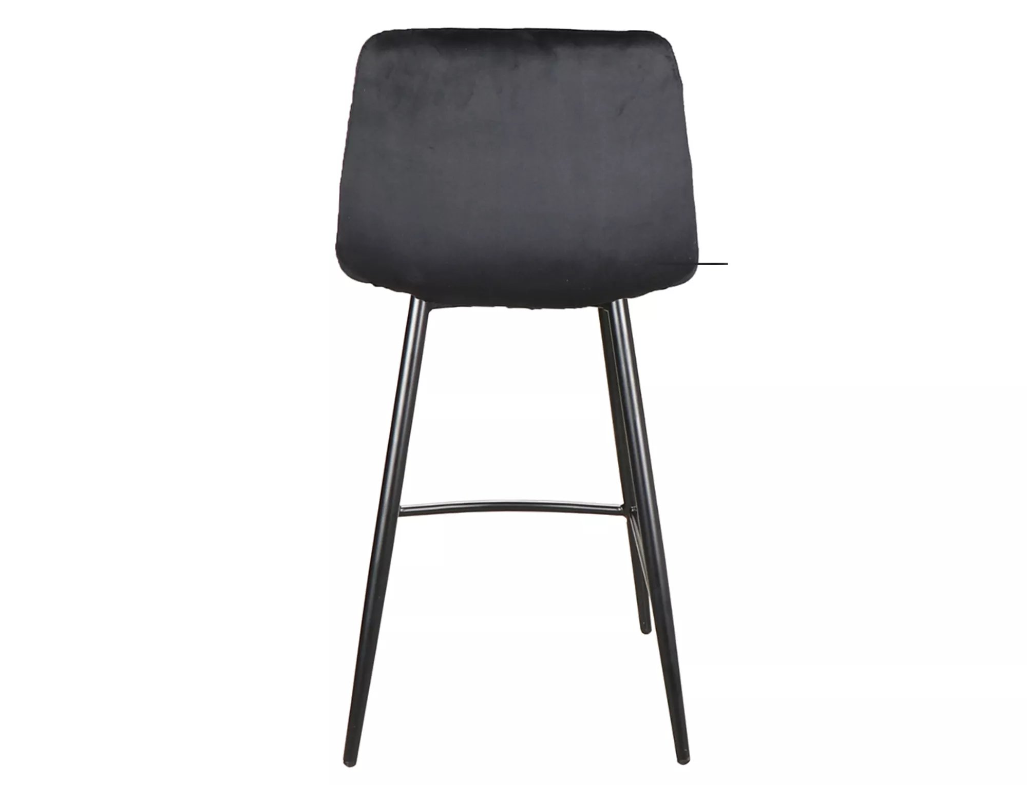 Čalouněná barová židle Mila H-2 Velvet - černá / černá Bluvel 19 Barová židle mila h-2 na kovových nohách - černá / bluvel 19 / černá Nohy