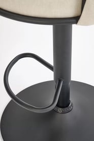 Otočná barová židle Shella čalouněná - béžová / černá Barová židle obrotowy shella čalouněná - béžová / černá