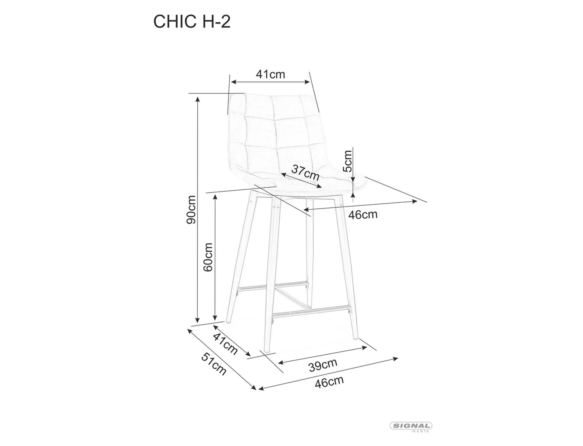 Čalouněná barová židle Chic H-2 Velvet - černá / béžová Bluvel 28 Barová židle čalouněná chic h-2 velvet z metalowymi nogami - béžová / bluvel 28 / černá