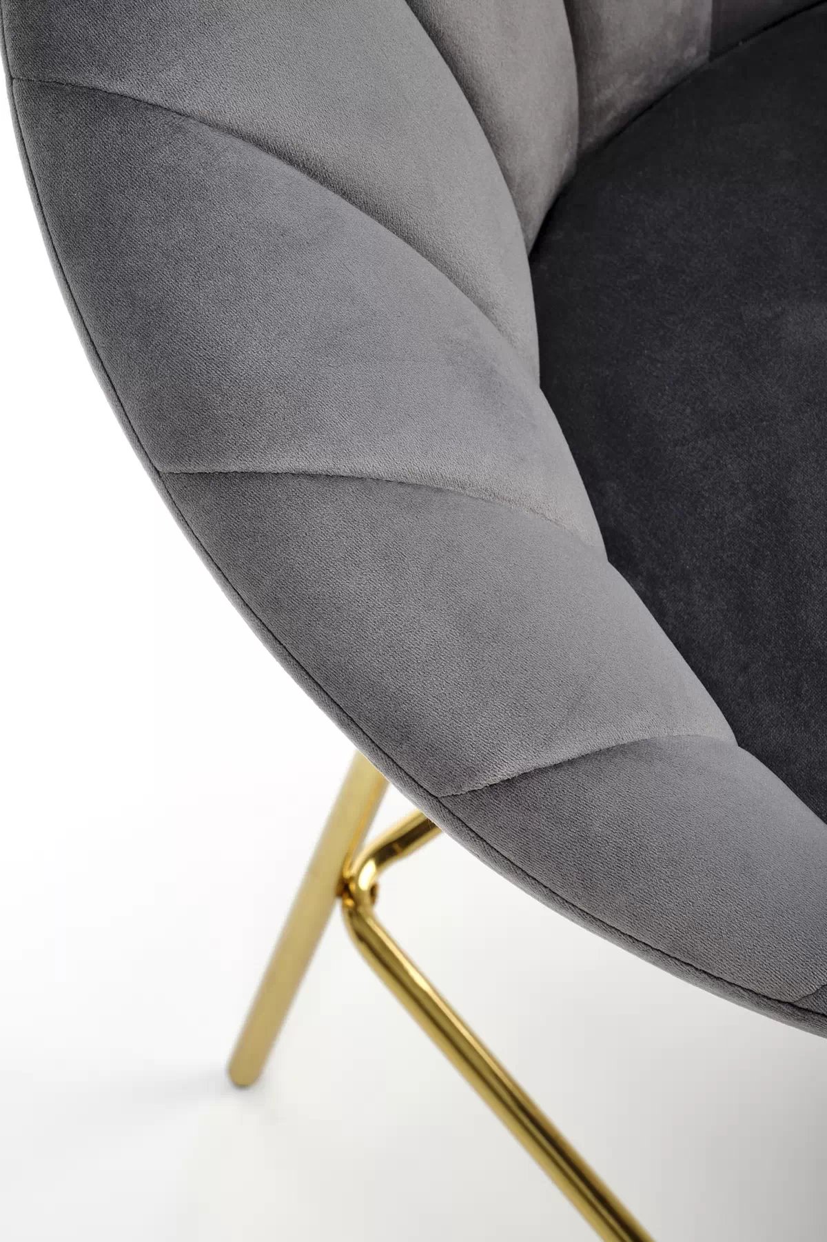 H112 Barová stolička sivá / zlaté Barová stolička čalúnená h112 - Popolový / zlaté