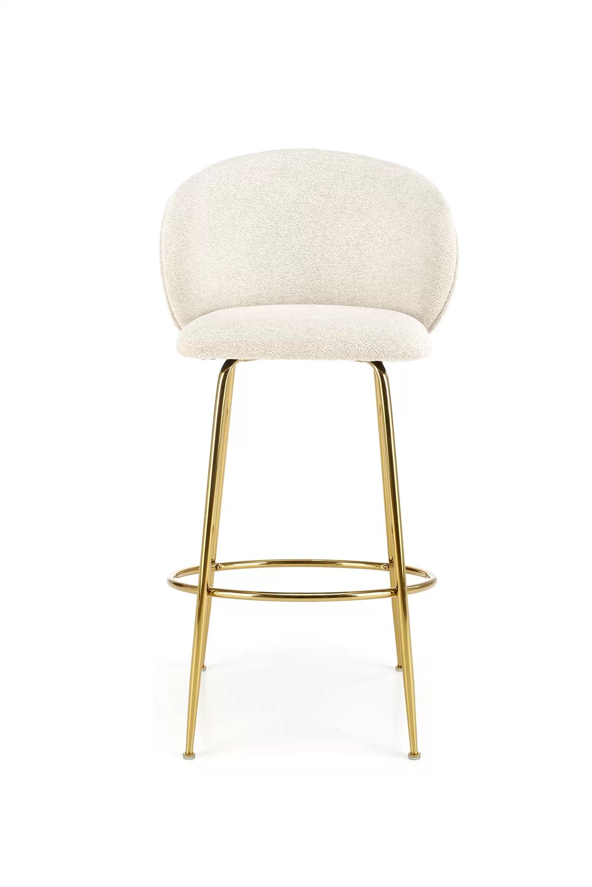 Barová židle H116 - krémová / žlutá Barová židle čalouněná h116 - Krémový / Podstavec