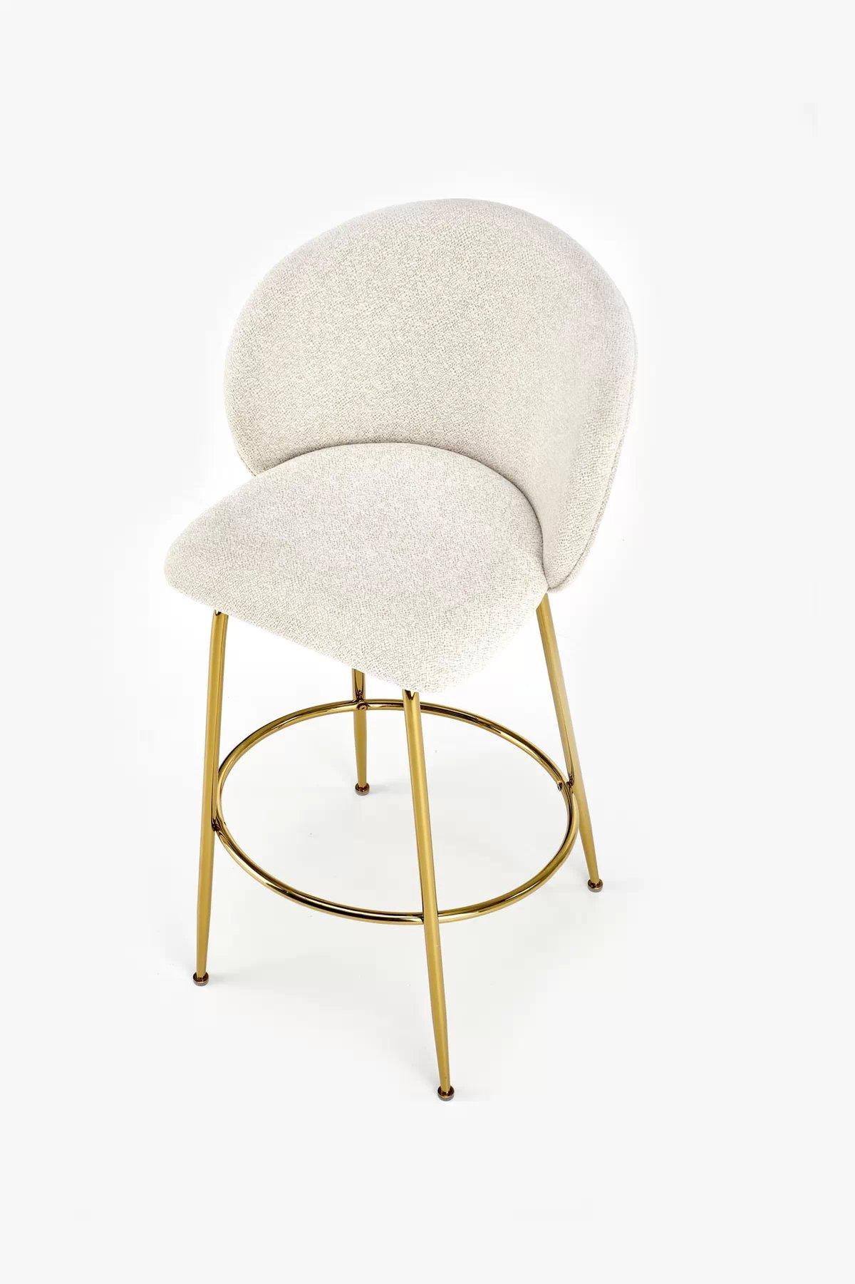 Barová židle H116 - krémová / žlutá Barová židle čalouněná h116 - Krémový / Podstavec