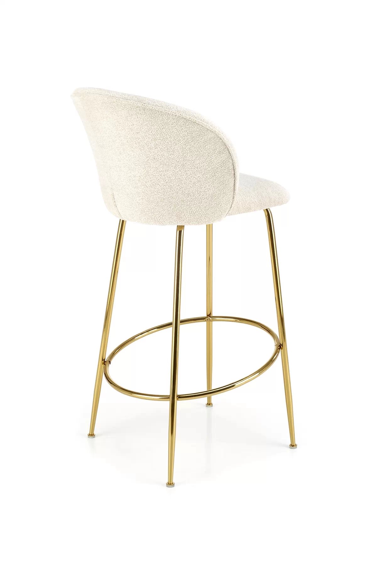 Barová židle H116 - krémová / žlutá Barová židle čalouněná h116 - Krémový / Podstavec