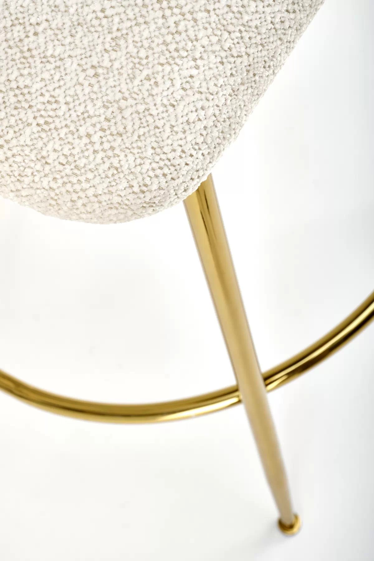 Barová židle H116 - krémová / žlutá Barová židle čalouněná h116 - Krémový / Podstavec