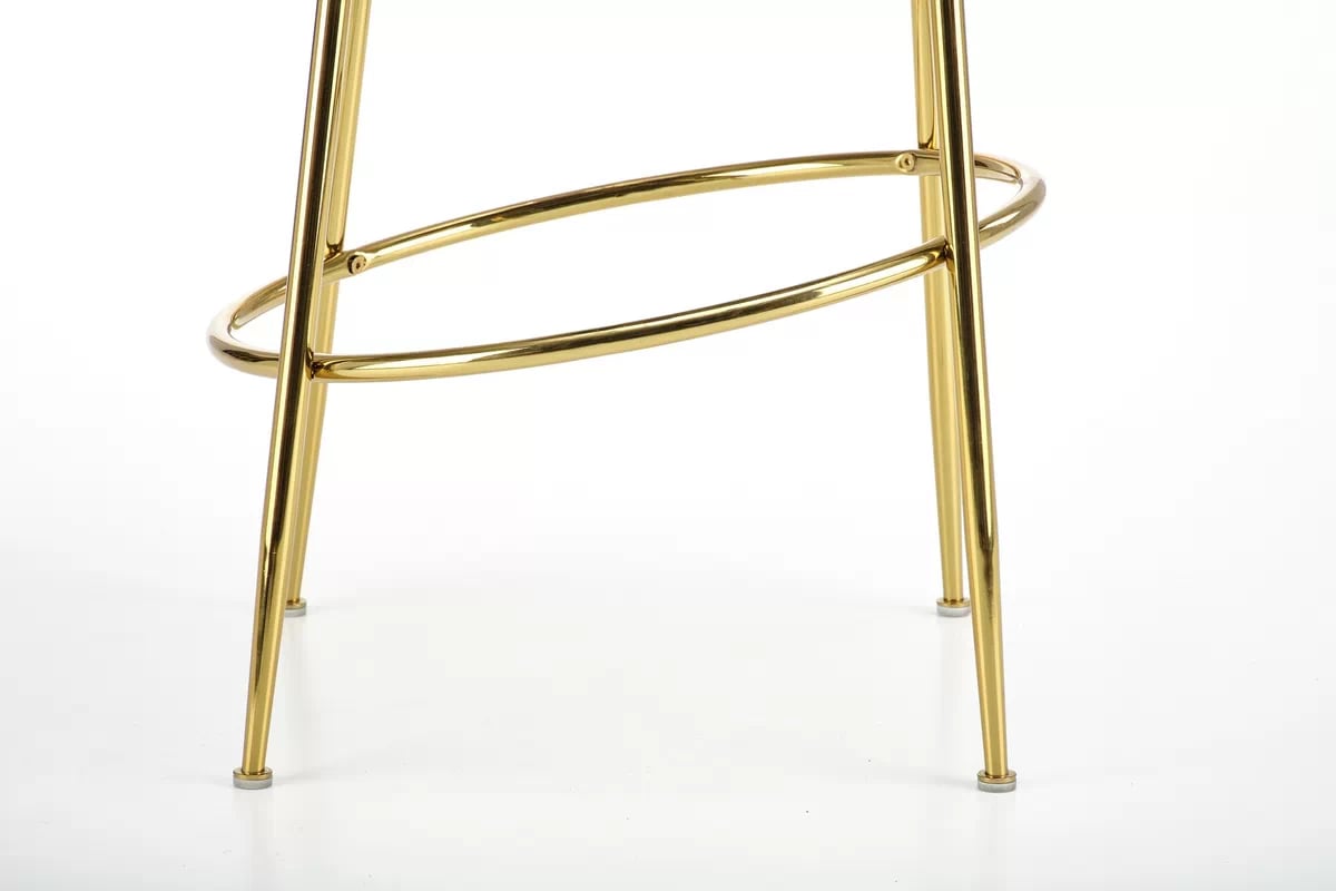 Barová židle H116 - popelavá / žlutá Barová židle čalouněná h116 - Popelový / Podstavec