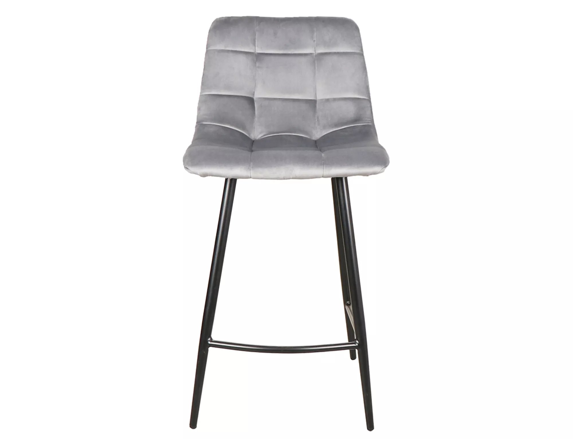 Čalouněná barová židle Mila H-2 Velvet - černá / šedá Bluvel 14 Barová židle čalouněná mila h-2 - šedá bluvel 14 / černá Nohy