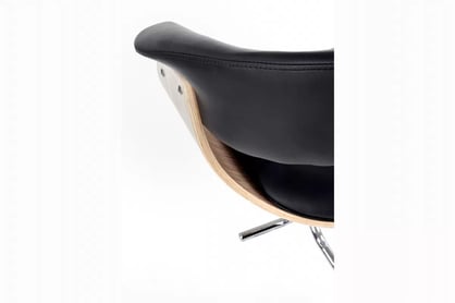 Hoker Tavion s čalúneným sedadlom - svetlý dub / čierna Barová stolička Tavion z tapicerowanym siedziskiem - svetlý dub / čierny