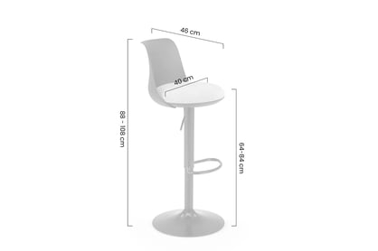 Hoker Vintrix s čalúneným sedadlom - cappuccino / šedá Barová stolička Vintrix z tapicerowanym siedziskiem - cappuccino / popol