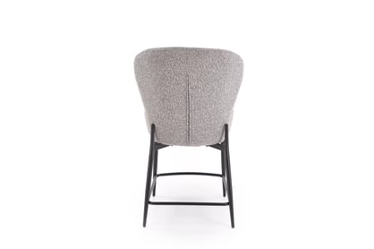 Barová židle s čalouněným sedákem Cavora - šedá / černá Barová židle s čalouněným sedákem Cavora - popelavá / černá