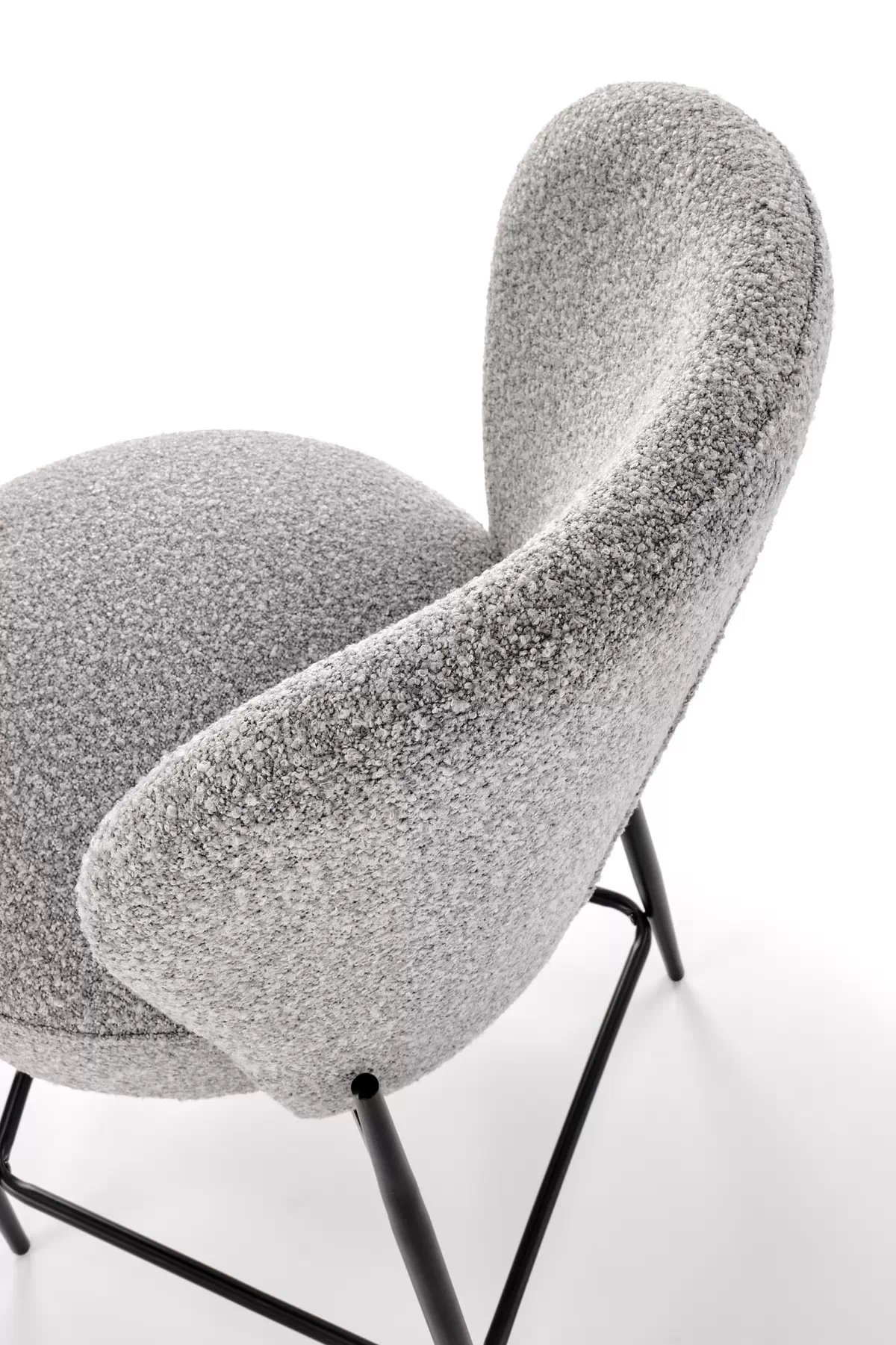 Barová židle s čalouněným sedákem Cavora - šedá / černá Barová židle s čalouněným sedákem cavora - popelavá / černá