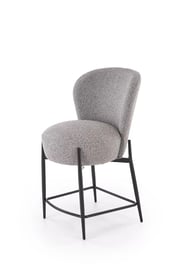 Barová židle s čalouněným sedákem Cavora - šedá / černá Barová židle s čalouněným sedákem cavora - popelavá / černá