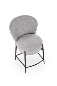 Barová židle s čalouněným sedákem Cavora - šedá / černá Barová židle s čalouněným sedákem cavora - popelavá / černá