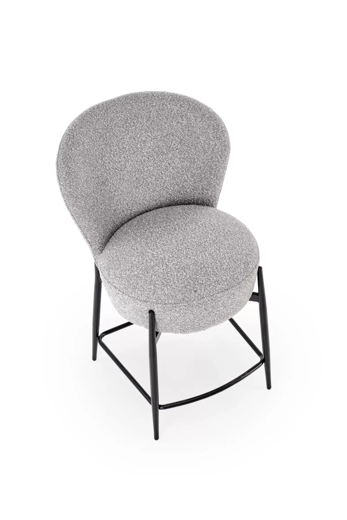 Barová židle s čalouněným sedákem Cavora - šedá / černá Barová židle s čalouněným sedákem cavora - popelavá / černá