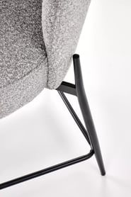 Barová židle s čalouněným sedákem Cavora - šedá / černá Barová židle s čalouněným sedákem cavora - popelavá / černá