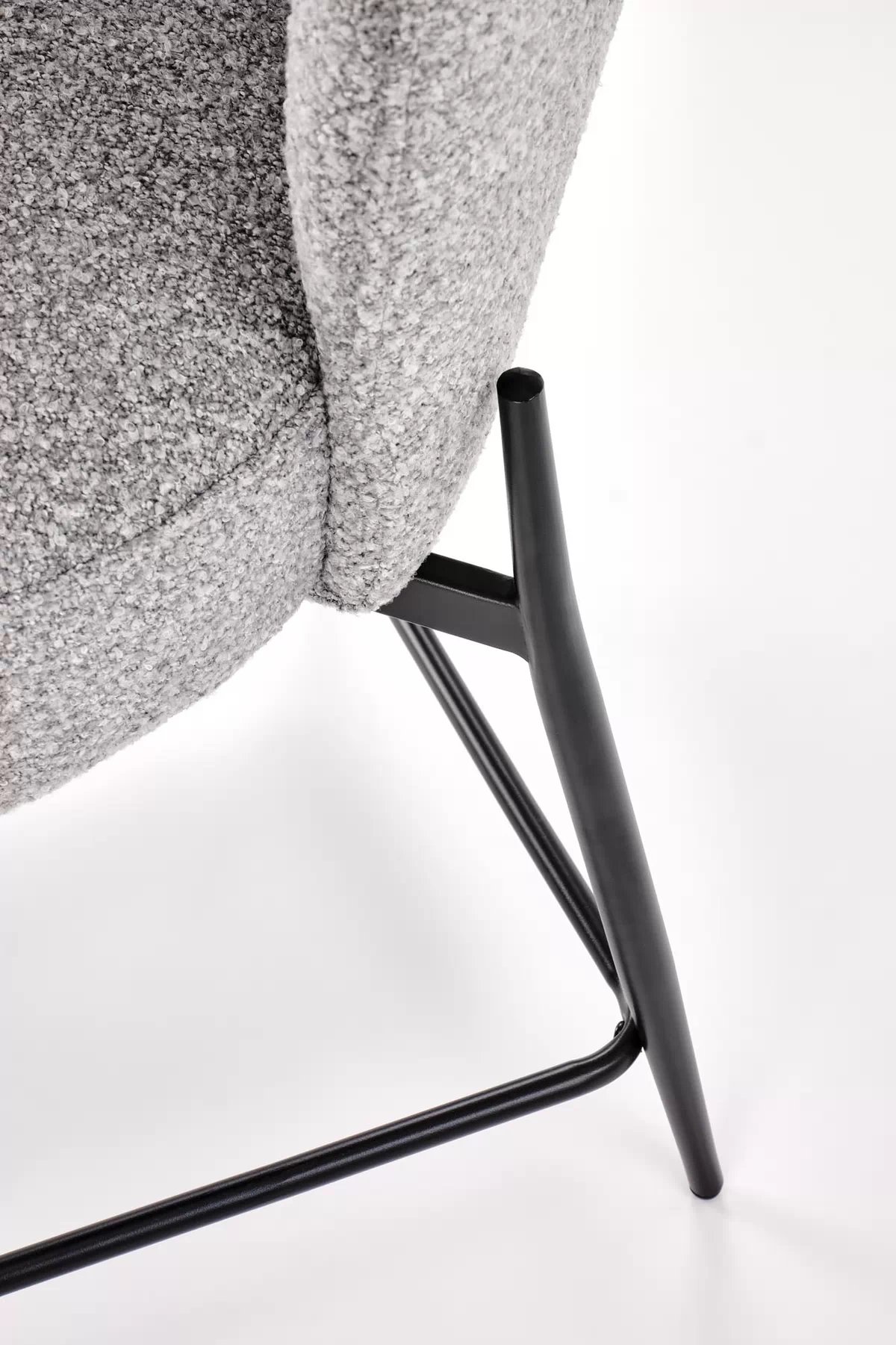 Barová židle s čalouněným sedákem Cavora - šedá / černá Barová židle s čalouněným sedákem cavora - popelavá / černá