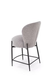 Barová židle s čalouněným sedákem Cavora - šedá / černá Barová židle s čalouněným sedákem cavora - popelavá / černá