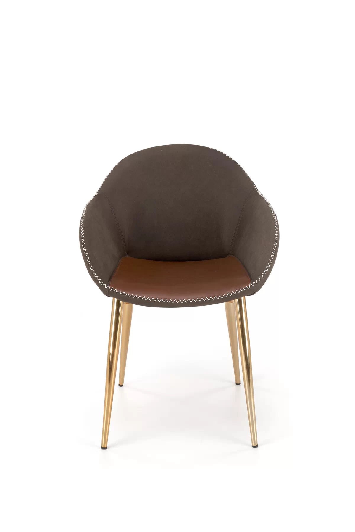 Jídelní židle K304 - tmavě šedá / hnědá / zlatý chrom k304 židle tmavý popel / Hnědý / zlatý Chromovaný