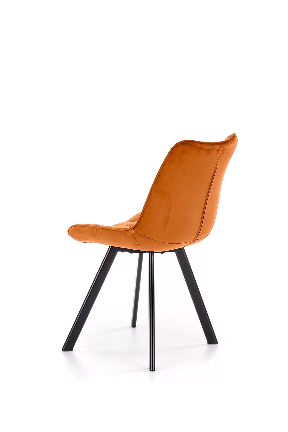 Jedálenská stolička Clemio - škoricový zamat Bluvel 4215 / čierna k332 Stolička nožičky - čierny, Sedák - škoricový (1p=2szt)