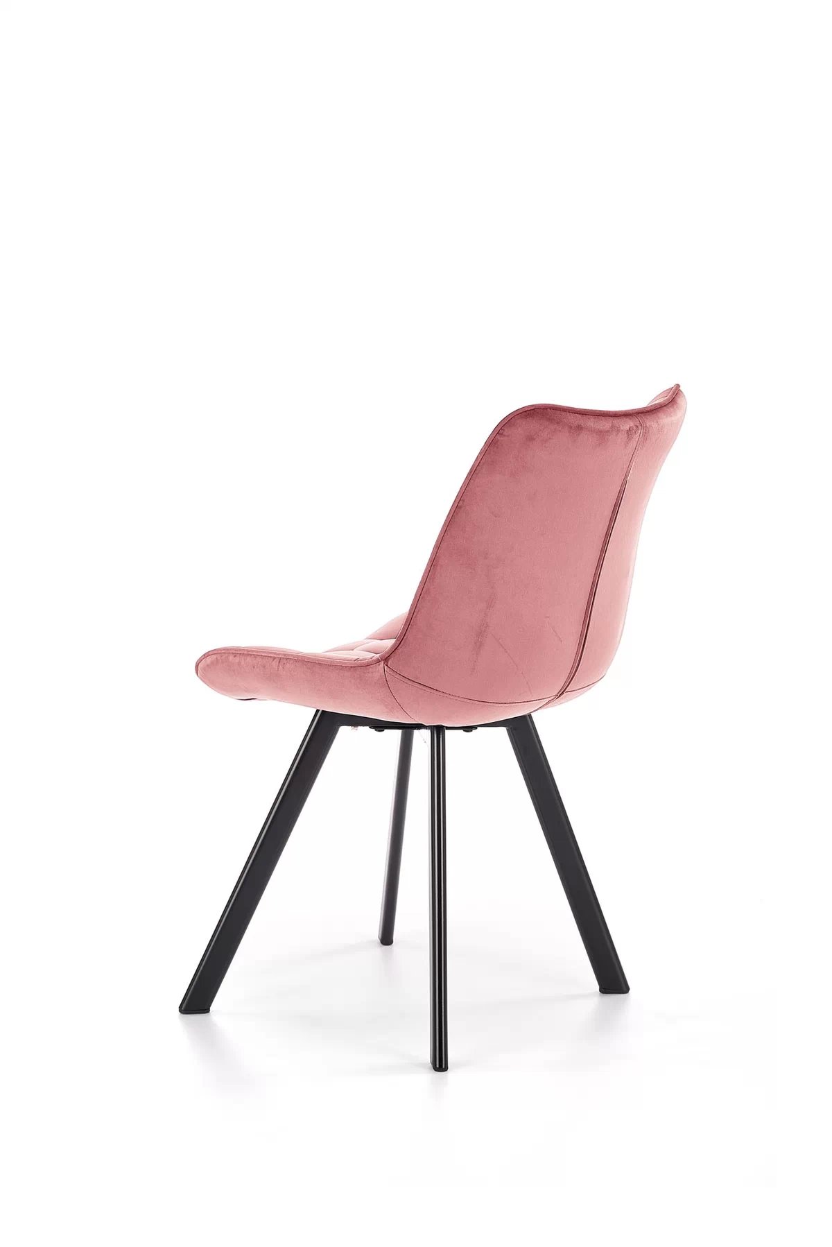 Jedálenská stolička Clemio - ružový zamat Bluvel 52 / čierna k332 Stolička Nohy - Čiernyyy, Sedák - Ružová