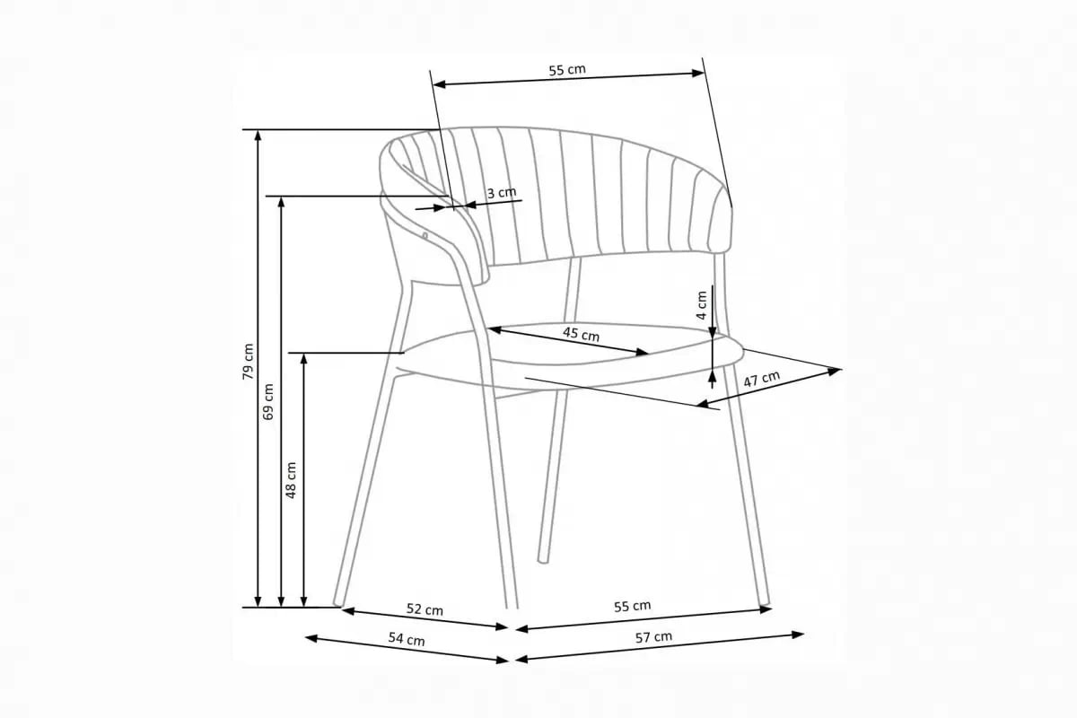 Čalúnená stolička K426 - tmavozelená K426 Stolička tmavý Zelený
