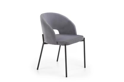 Čalouněná židle K455 - popelavá