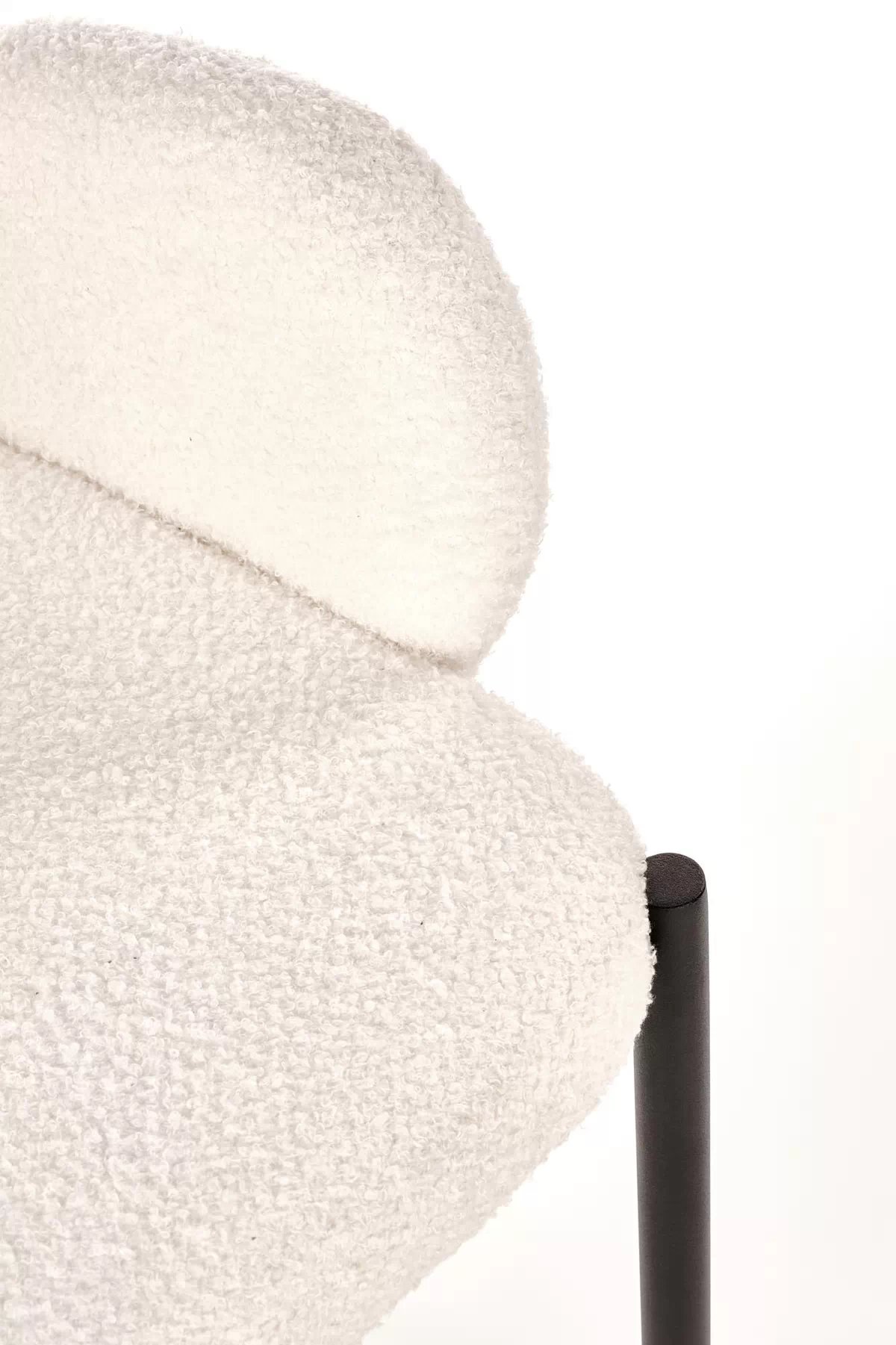 Čalouněná židle Estavio s područkami - krémová látka bouclé k477 Židle Krémový