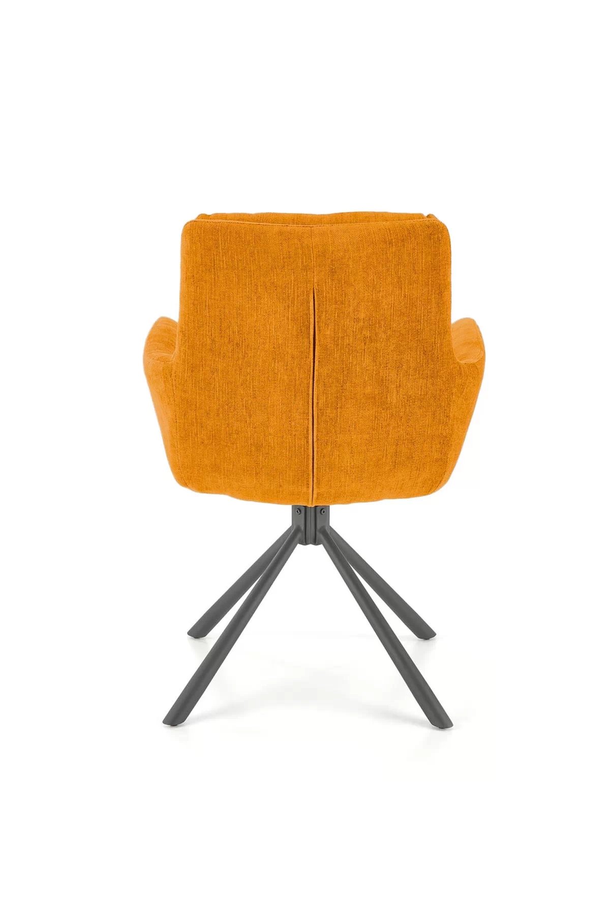 Otočná čalouněná židle Klopi - hořčicový šanel Odin 68 / černé nohy k495 židle musztardowe (1p=2szt)