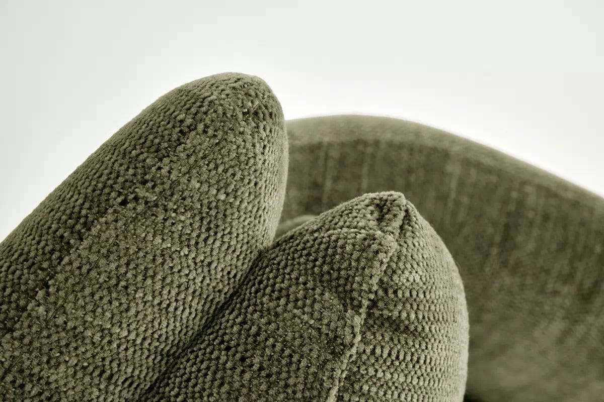 Otočná čalúnená stolička Klopi - olivový šenil Odin 77 / čierne nohy k495 Stolička Olivový (1p=2szt)