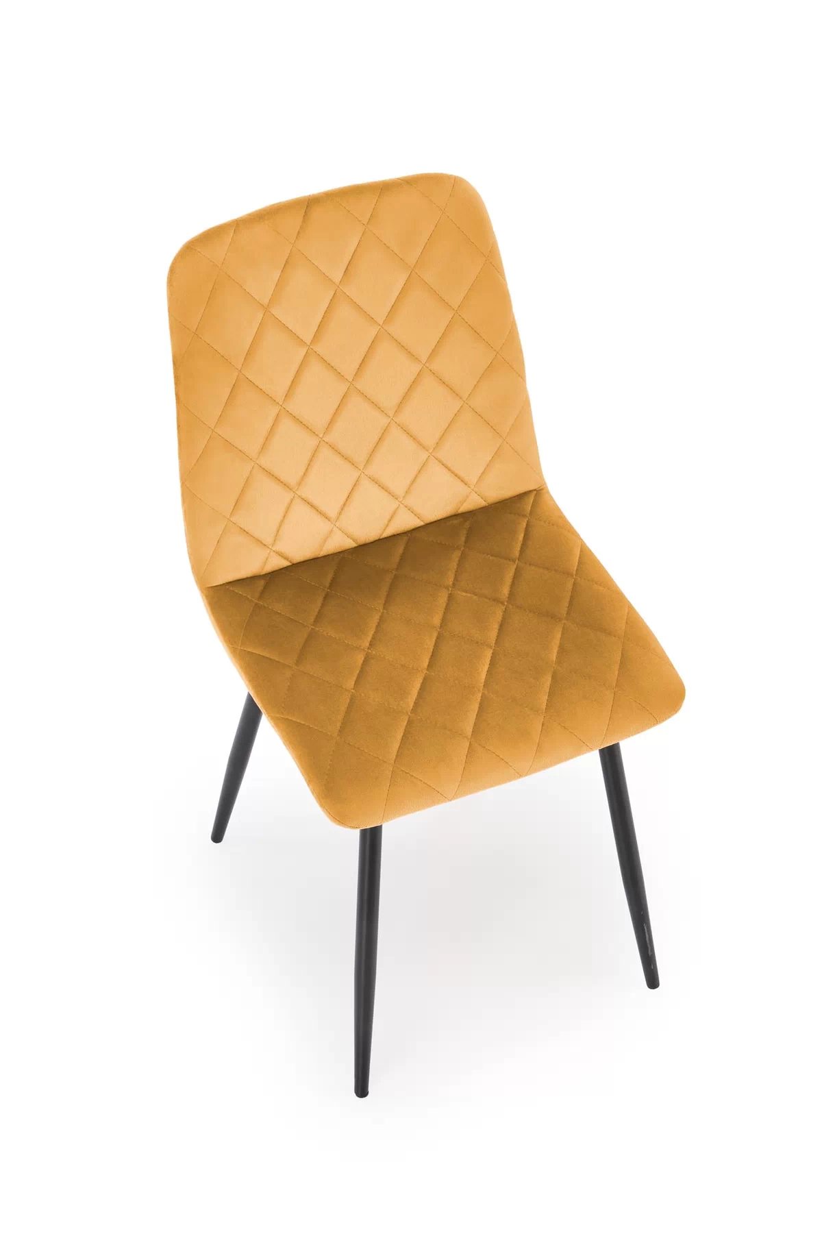Čalouněná židle Tasco - hořčicový samet / černé nohy k525 židle hořčice (1p=4szt)