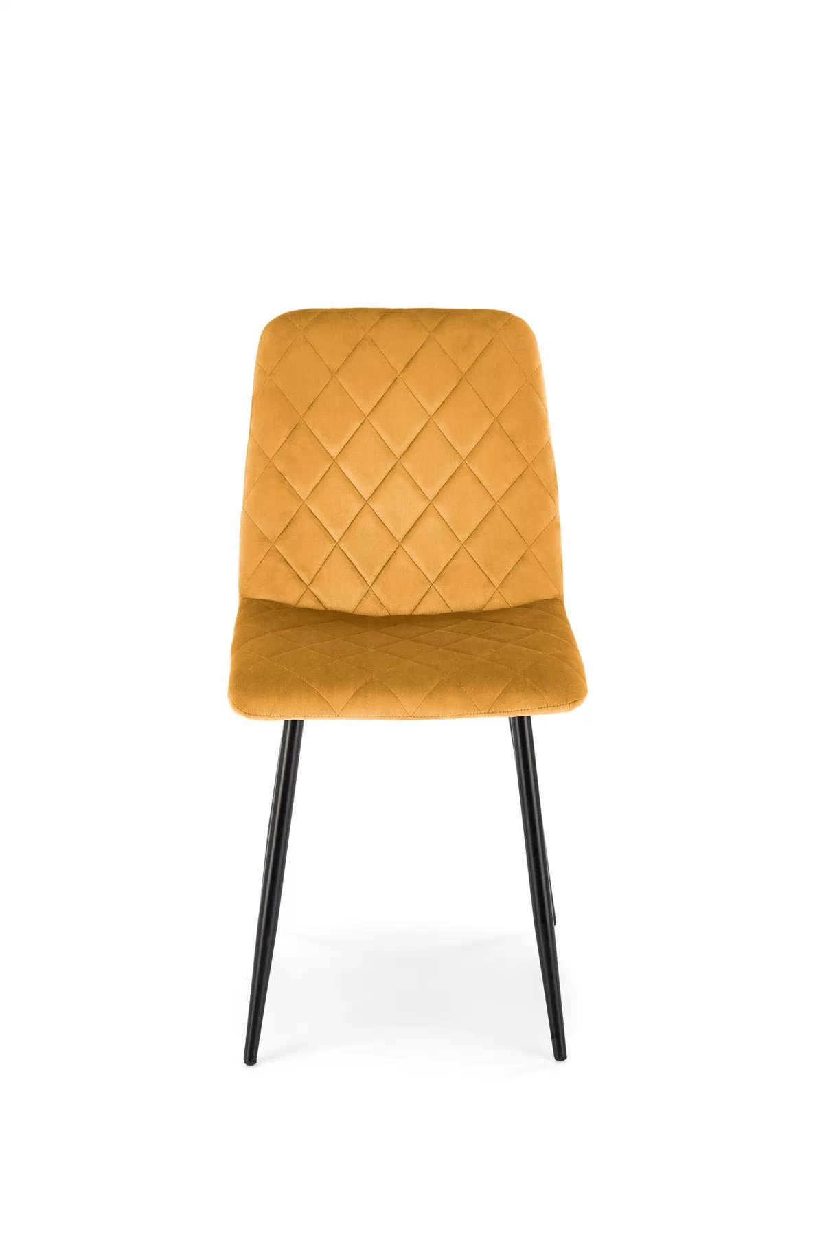Čalouněná židle Tasco - hořčicový samet / černé nohy k525 židle hořčice (1p=4szt)