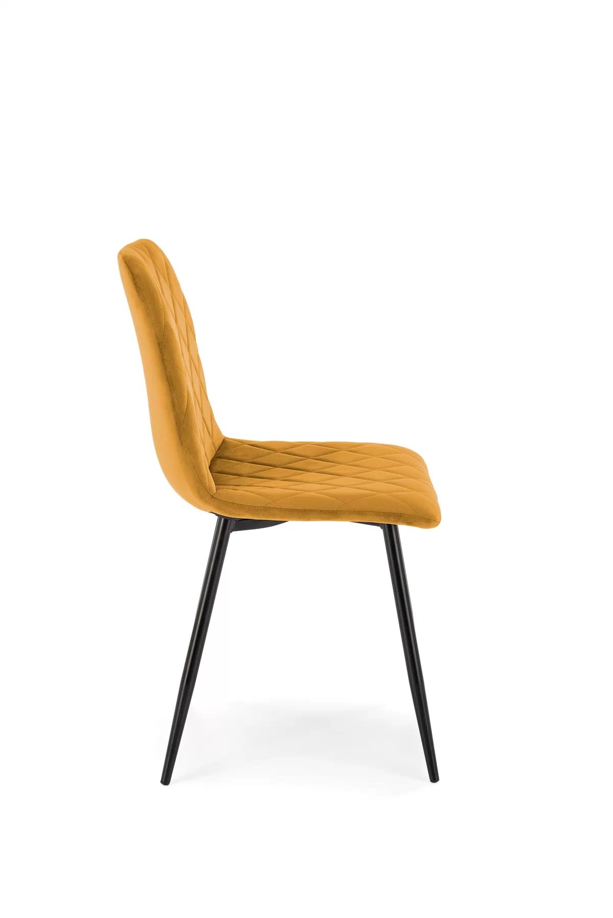 Čalouněná židle Tasco - hořčicový samet / černé nohy k525 židle hořčice (1p=4szt)