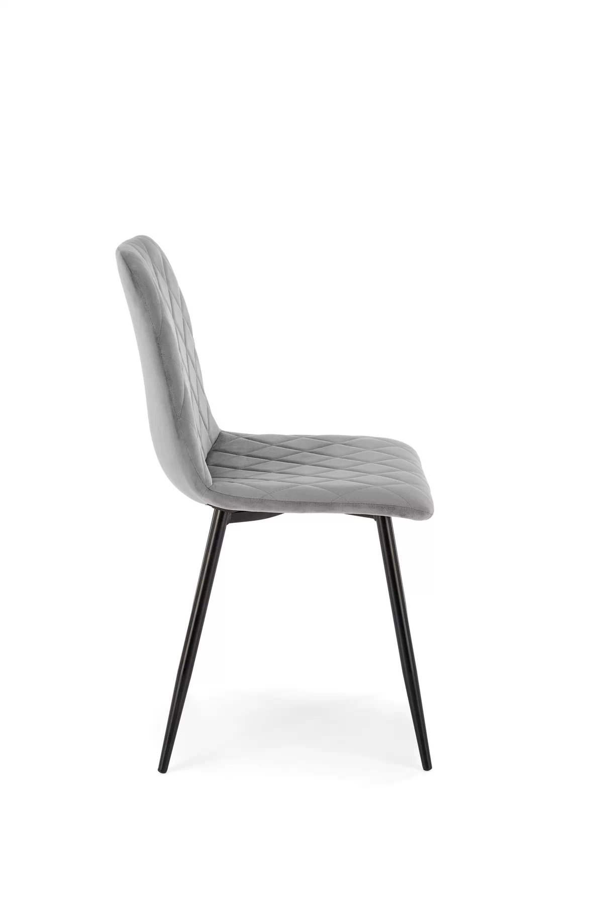 Čalúnená stolička Tasco - sivý zamat / čierne nohy k525 Stolička Popolový (1p=4szt)