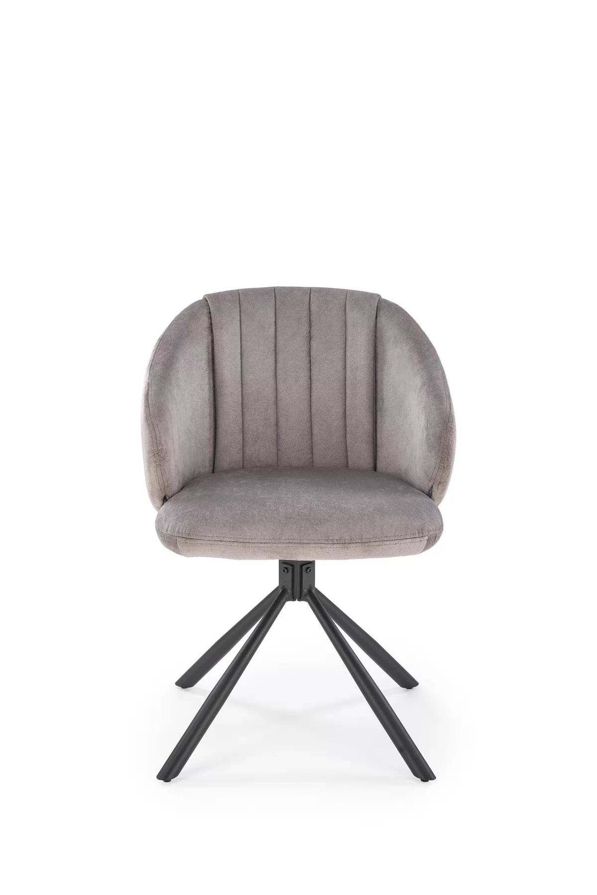 Čalouněná otočná židle K533 - šedý samet Havana 10 / černé nohy k533 židle popelavá