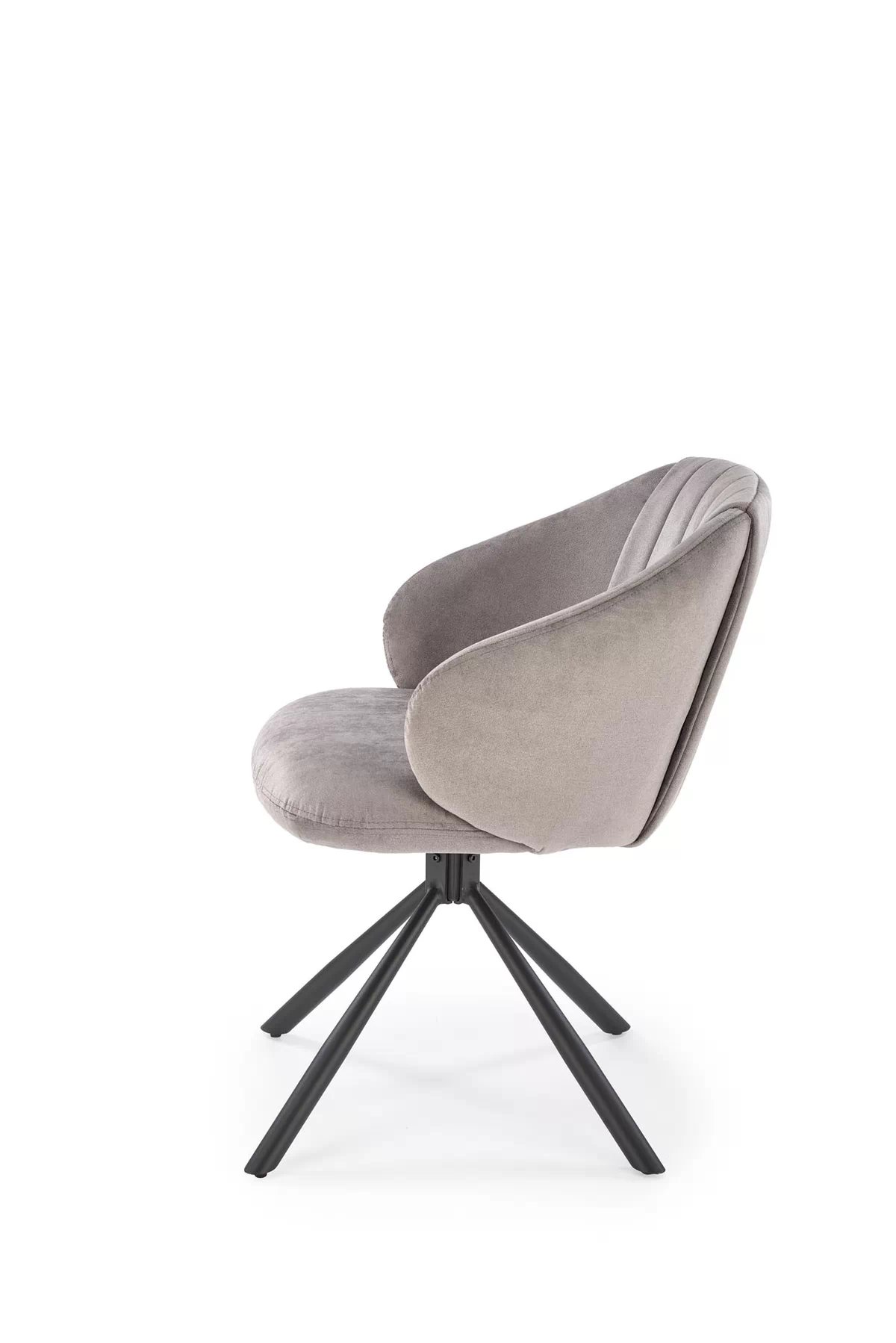 Čalouněná otočná židle K533 - šedý samet Havana 10 / černé nohy k533 židle popelavá