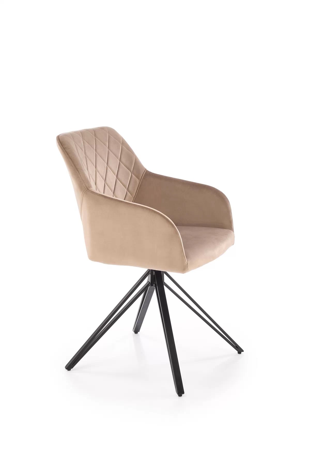 Jídelní židle K535 - béžový samet Bluvel 40 / černé nohy k535 židle béžová
